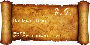 Hattyár Irén névjegykártya
